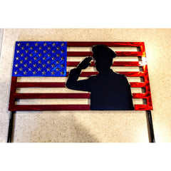 Veteran Salute Flag - MercerMetal