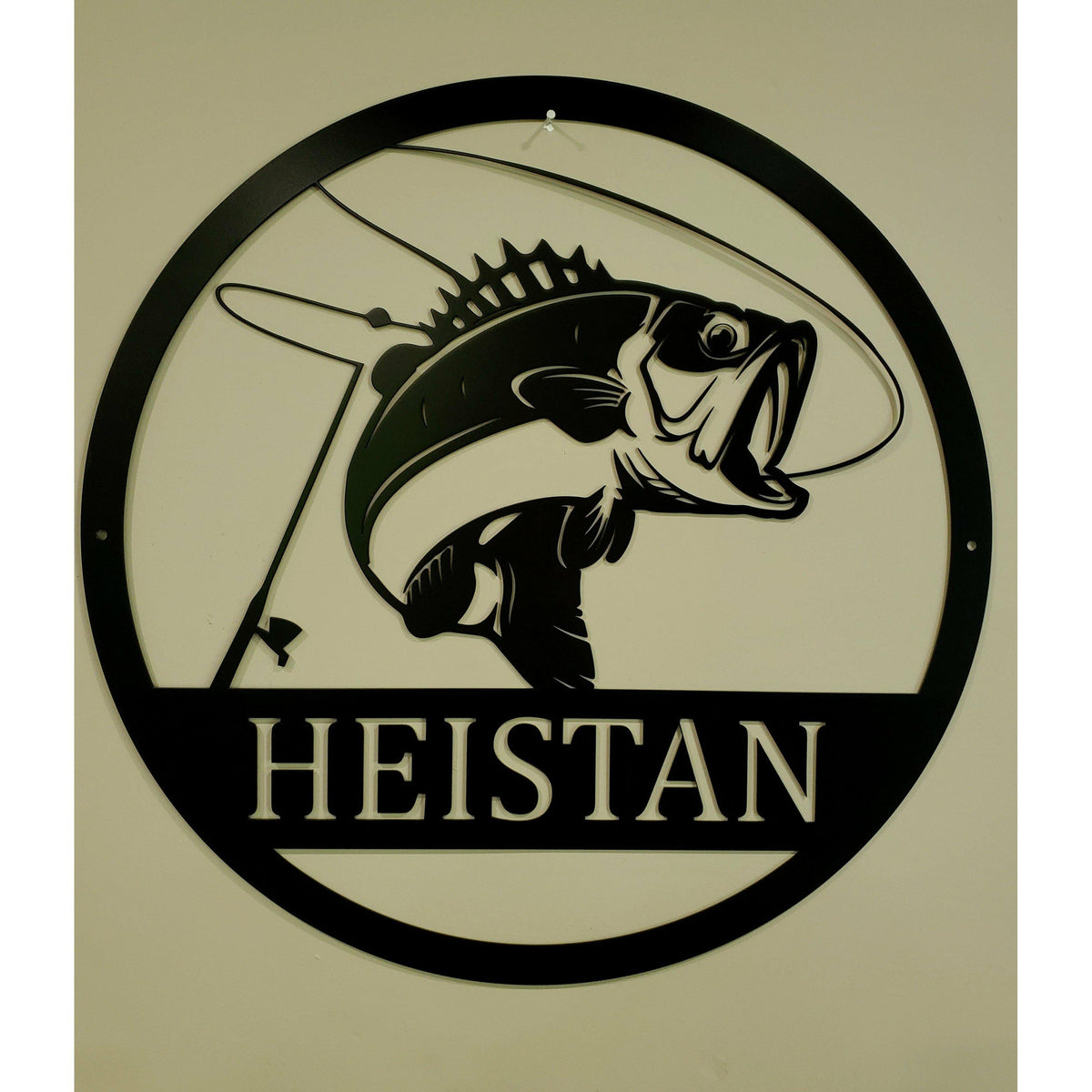 Bass and line Name Hanger - MercerMetal