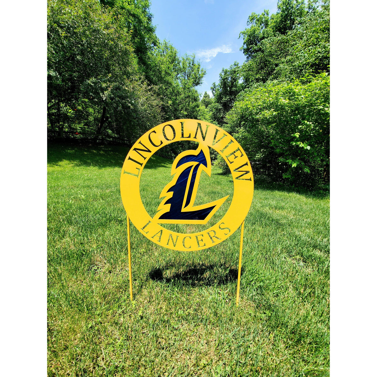School yard and hanging signs - MercerMetal