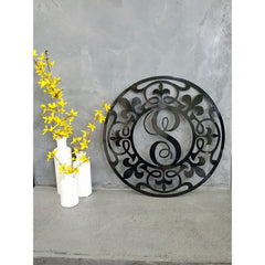 Circle Ornate Initial Monogram - MercerMetal