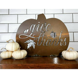 Give Thanks Pumpkin - MercerMetal