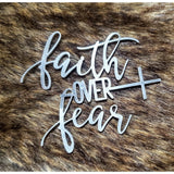 Faith over Fear ornament - MercerMetal