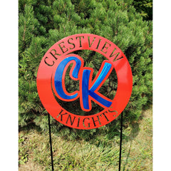 CRESTVIEW Knights yard sign - MercerMetal